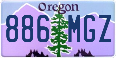 OR license plate 886MGZ