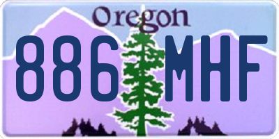 OR license plate 886MHF