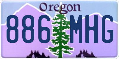 OR license plate 886MHG