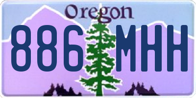 OR license plate 886MHH