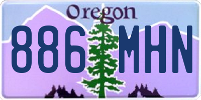 OR license plate 886MHN