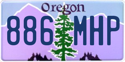 OR license plate 886MHP