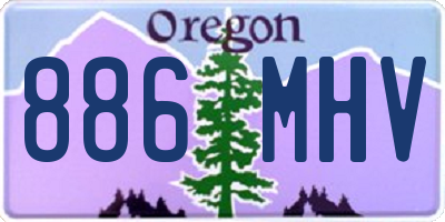 OR license plate 886MHV