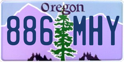 OR license plate 886MHY