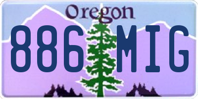 OR license plate 886MIG