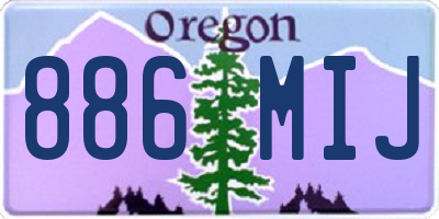 OR license plate 886MIJ