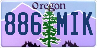 OR license plate 886MIK