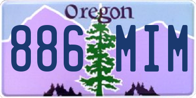 OR license plate 886MIM