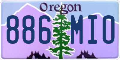 OR license plate 886MIO
