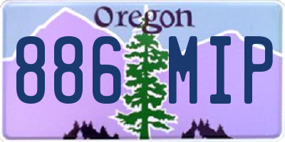 OR license plate 886MIP