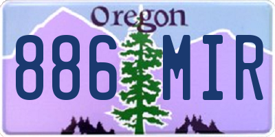 OR license plate 886MIR