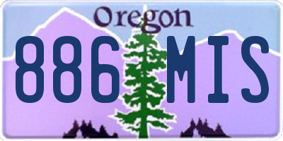 OR license plate 886MIS