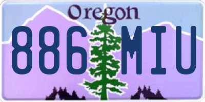 OR license plate 886MIU