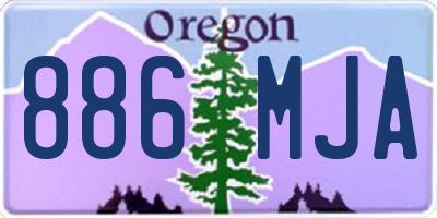 OR license plate 886MJA