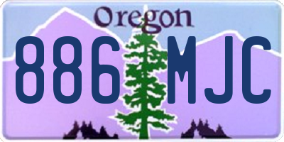 OR license plate 886MJC