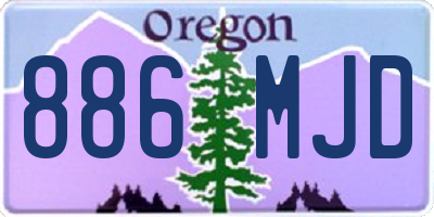 OR license plate 886MJD