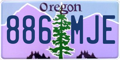 OR license plate 886MJE
