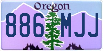 OR license plate 886MJJ