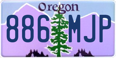 OR license plate 886MJP