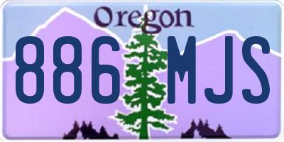 OR license plate 886MJS