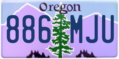 OR license plate 886MJU