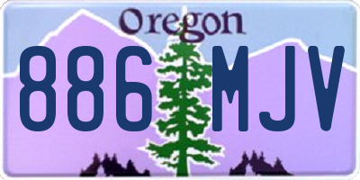 OR license plate 886MJV