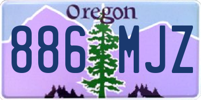 OR license plate 886MJZ