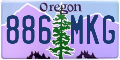 OR license plate 886MKG