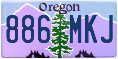 OR license plate 886MKJ