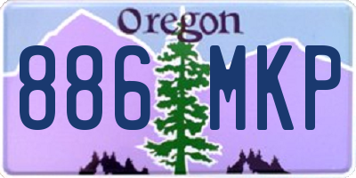 OR license plate 886MKP