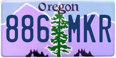 OR license plate 886MKR