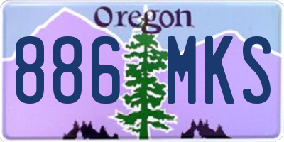 OR license plate 886MKS