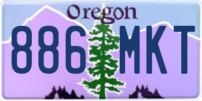 OR license plate 886MKT
