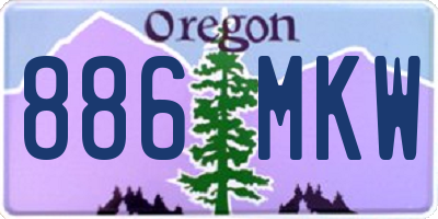 OR license plate 886MKW