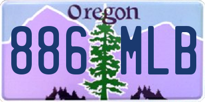 OR license plate 886MLB
