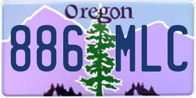 OR license plate 886MLC
