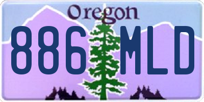 OR license plate 886MLD
