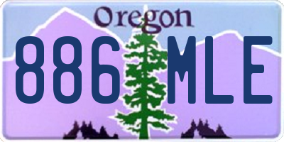 OR license plate 886MLE