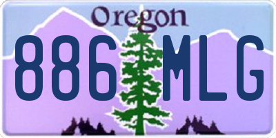 OR license plate 886MLG