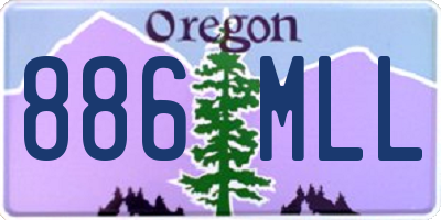 OR license plate 886MLL