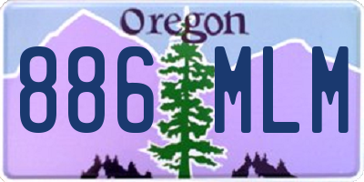 OR license plate 886MLM