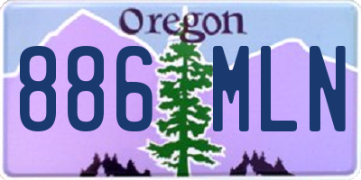 OR license plate 886MLN