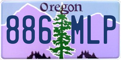 OR license plate 886MLP