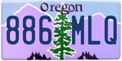OR license plate 886MLQ