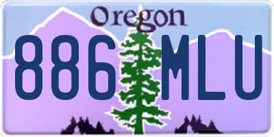 OR license plate 886MLU