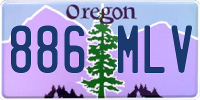 OR license plate 886MLV