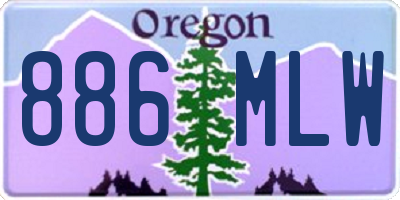 OR license plate 886MLW