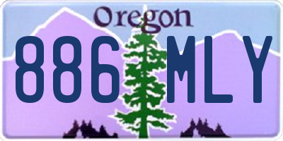 OR license plate 886MLY