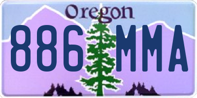OR license plate 886MMA