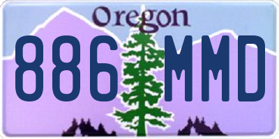 OR license plate 886MMD